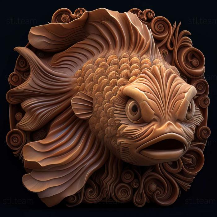 Animals Lion   headed ranchu fish